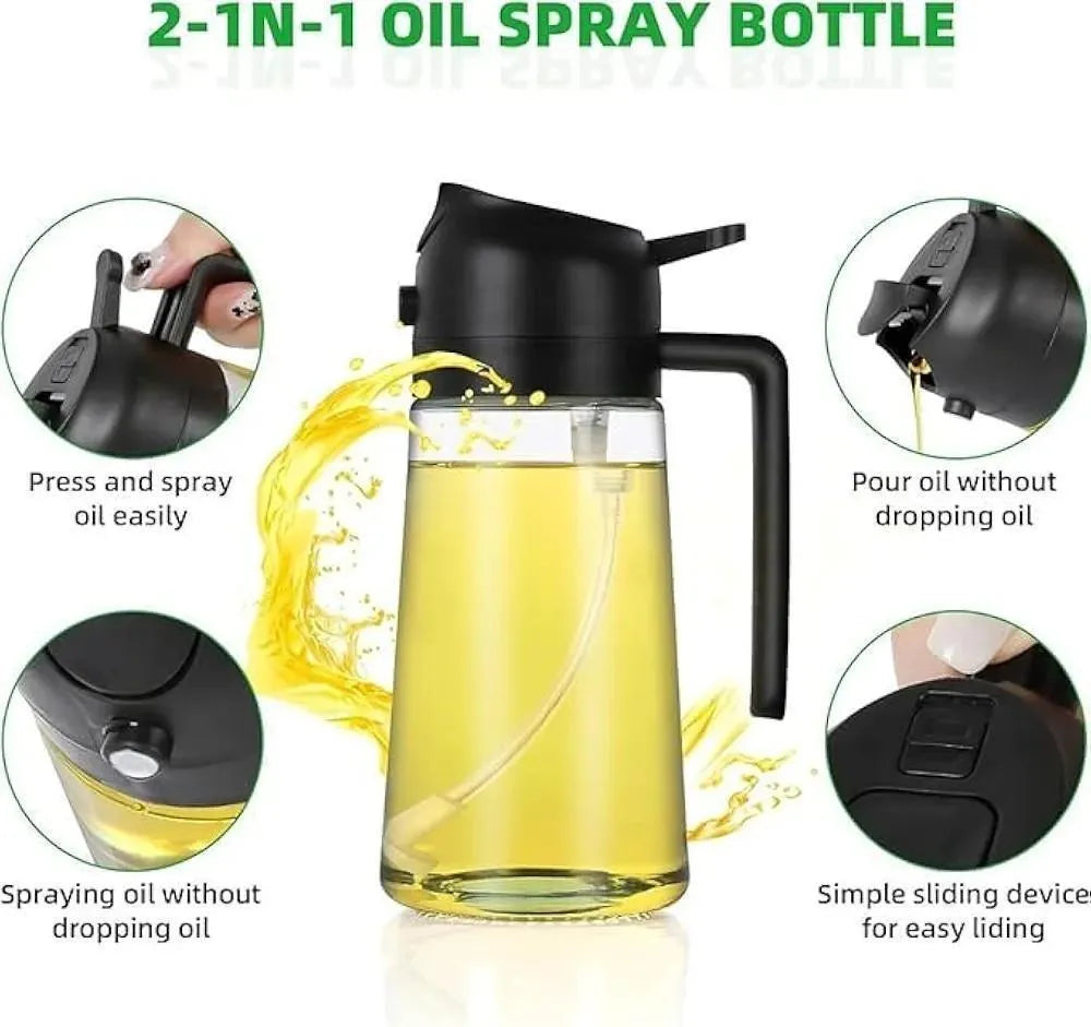 Premium Glass Oil Bottle 50ml Spray