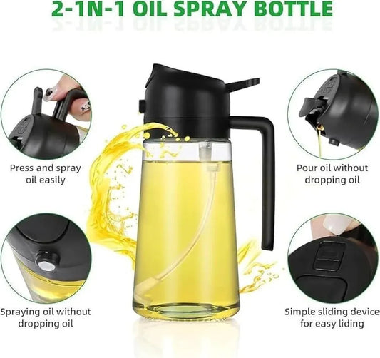 Premium Glass Oil Bottle 50ml Spray