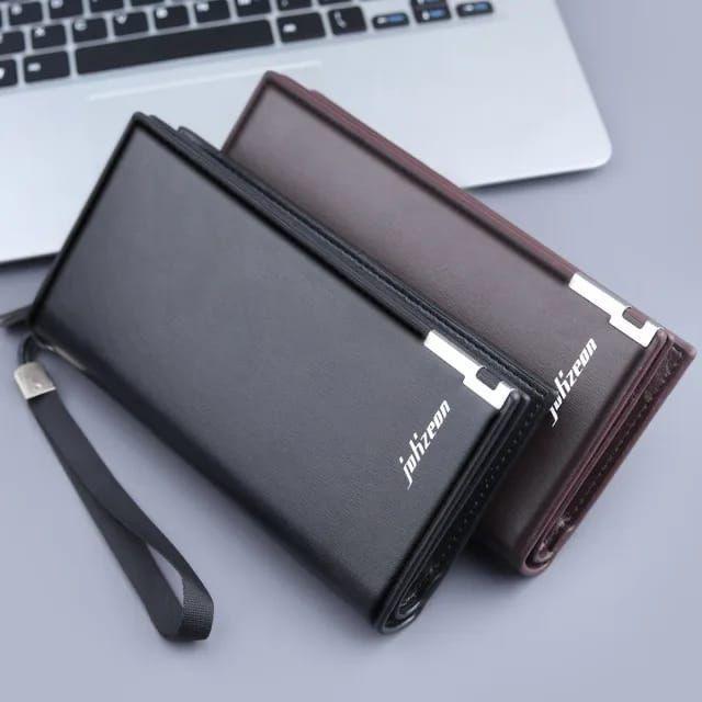 Men’s Black Leather Wallet with Zip