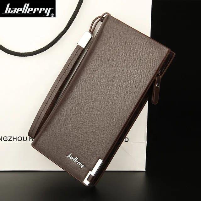 Men’s Black Leather Wallet with Zip