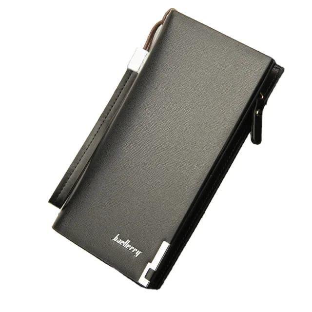 Men’s Black Leather Wallet with Zip