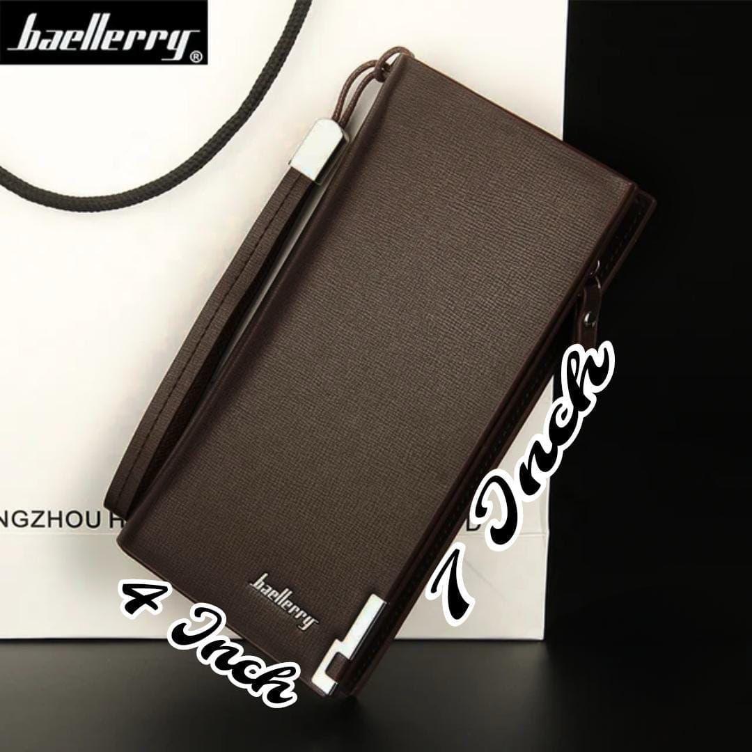 Men’s Black Leather Wallet with Zip