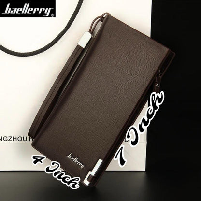 Men’s Black Leather Wallet with Zip