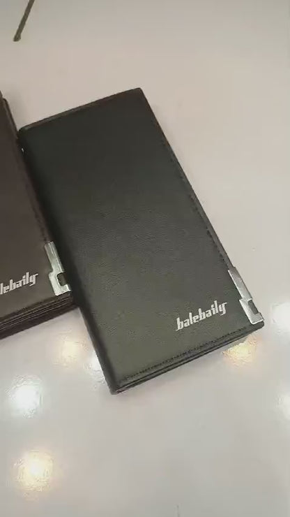 Men’s Black Leather Wallet with Zip